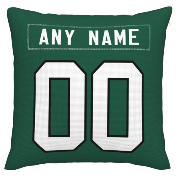 Custom NY.Jets Pillow Decorative Throw Pillow Case - Print Personalized Football Team Fans Name & Number Birthday Gift Football Pillows - Image 2