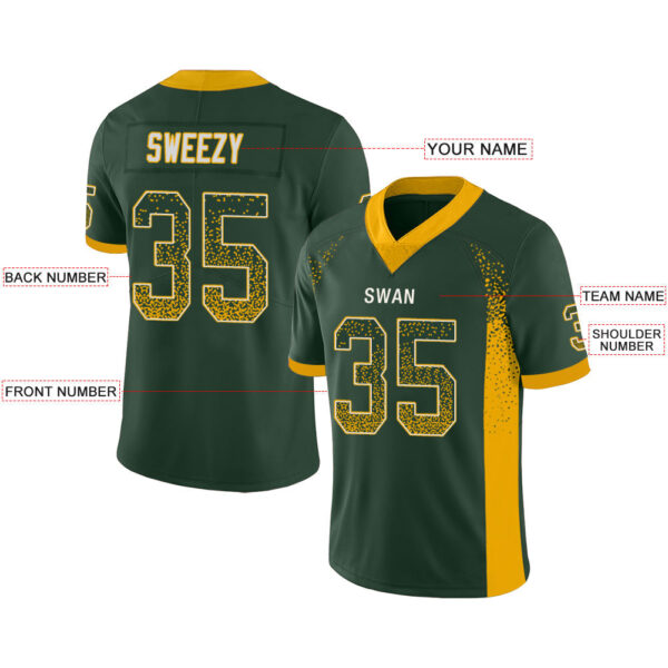 Custom GB.Packers Stitched American Football Jerseys Personalize Birthday Gifts Green Jersey - Image 2