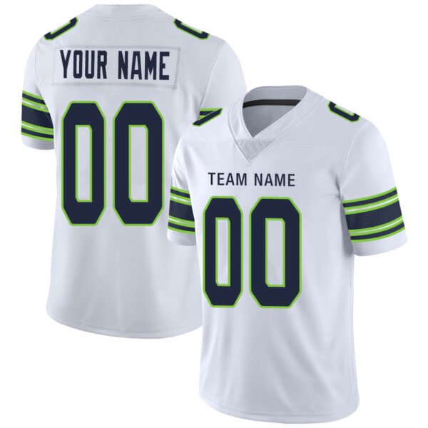 Custom S.Seahawks Stitched American Football Jerseys Personalize Birthday Gifts White Jersey