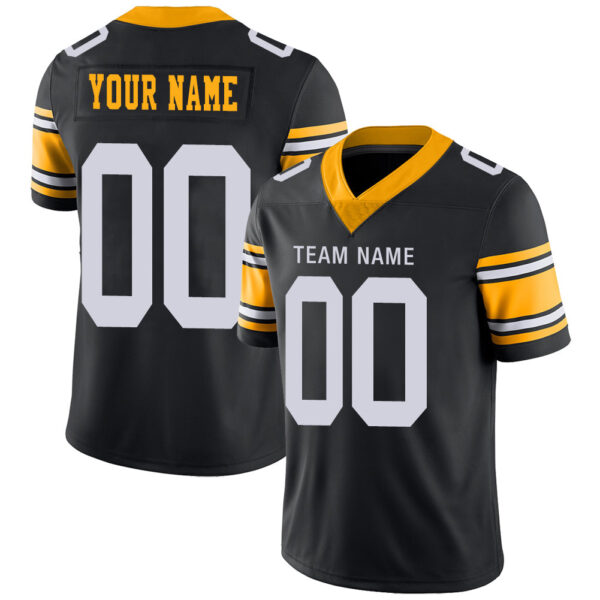 Custom P.Steelers Stitched American Football Jerseys Personalize Birthday Gifts Black Jersey