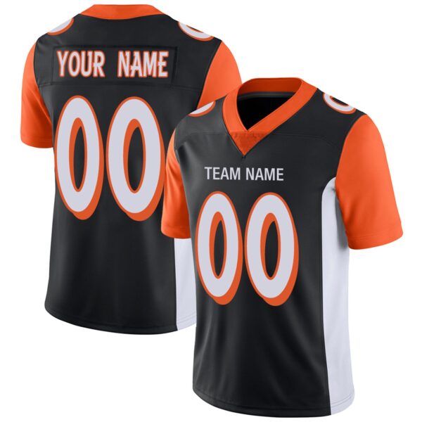 Custom C.Bengals Football Jerseys Team Player or Personalized Design Your Own Name for Men's Women's Youth Jerseys Orange - Image 2