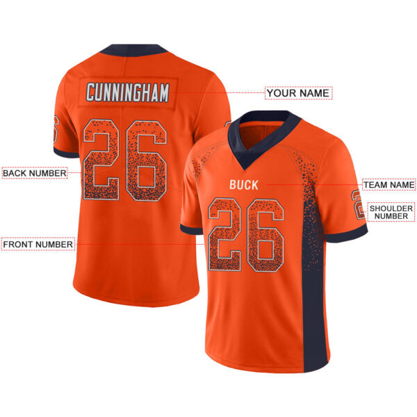 Custom D.Broncos Stitched American Football Jerseys Personalize Birthday Gifts Orange Jersey - Image 2