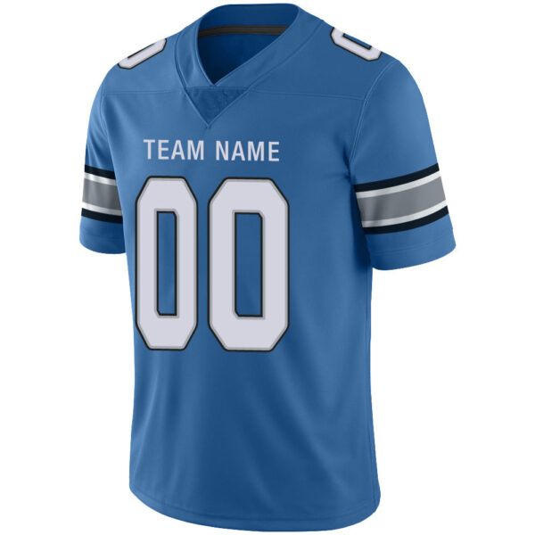 Custom D.Lions  Stitched American Jerseys Personalize Birthday Gifts Blue Football Jersey - Image 4