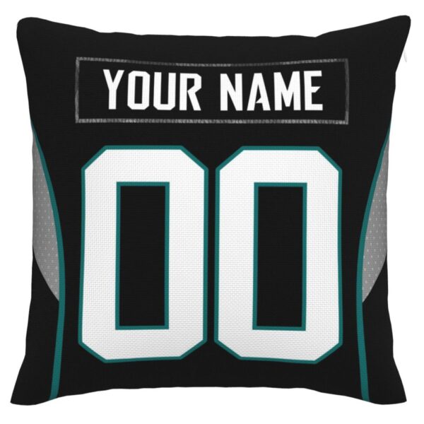 Custom J.Jaguars Pillow Decorative Throw Pillow Case - Print Personalized Football Team Fans Name & Number Birthday Gift Football Pillows - Image 2