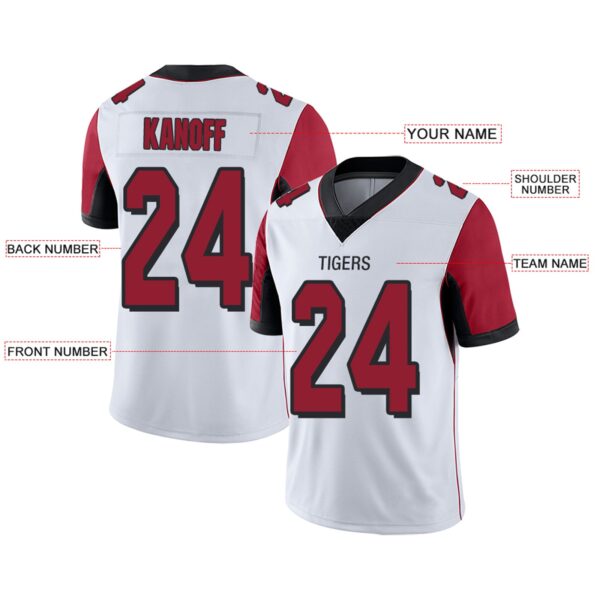 Custom A.Falcons Team Player or Personalized Design Your Own Name for Men's Women's Youth Jerseys Red Football Jerseys - Image 4