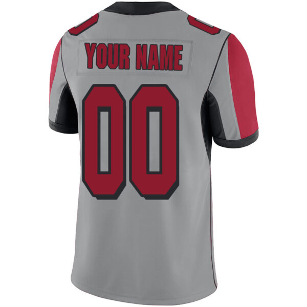 Custom A.Falcon Stitched American Football Jerseys Personalize Birthday Gifts Grey Jersey - Image 3